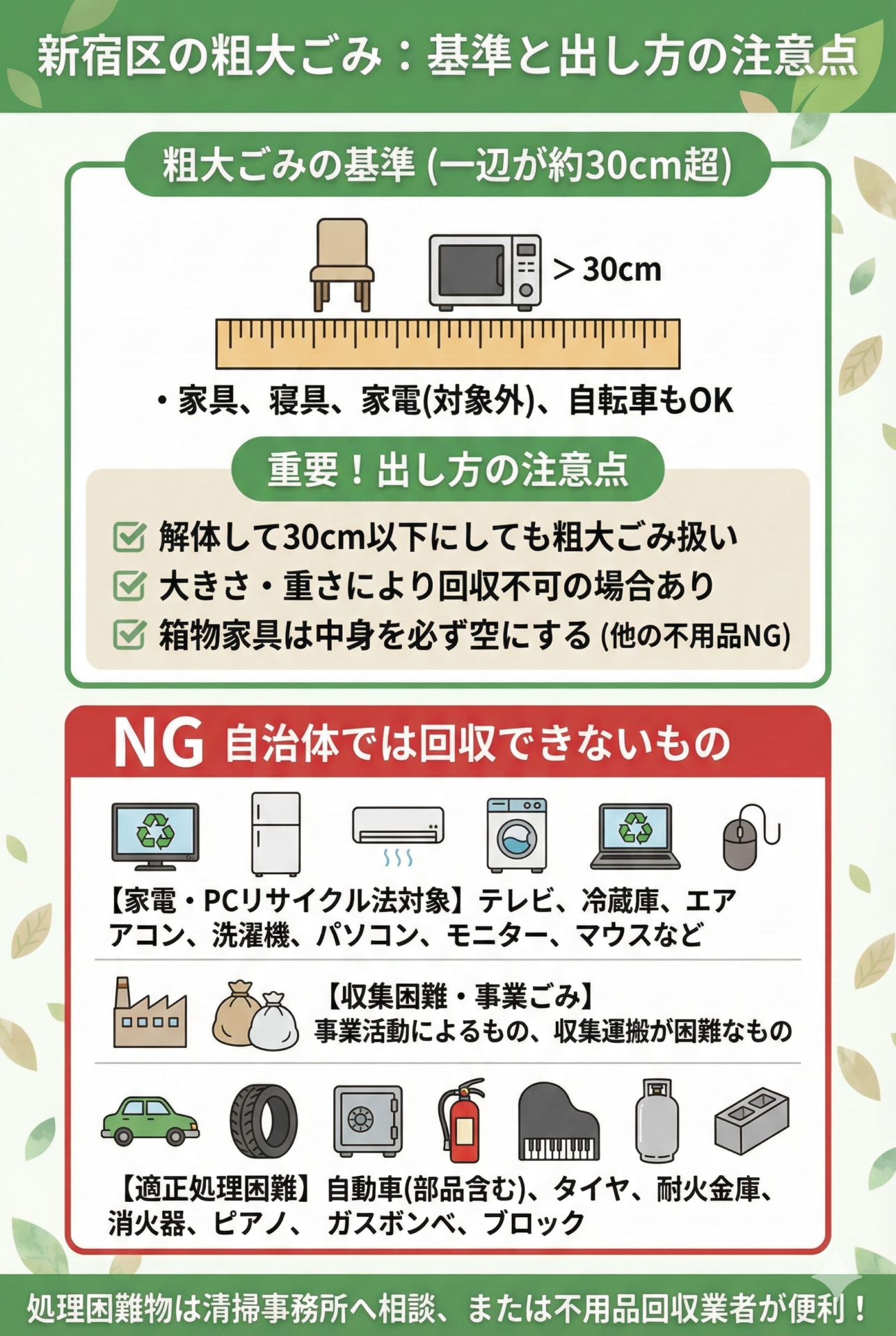 新宿区の粗大ごみ