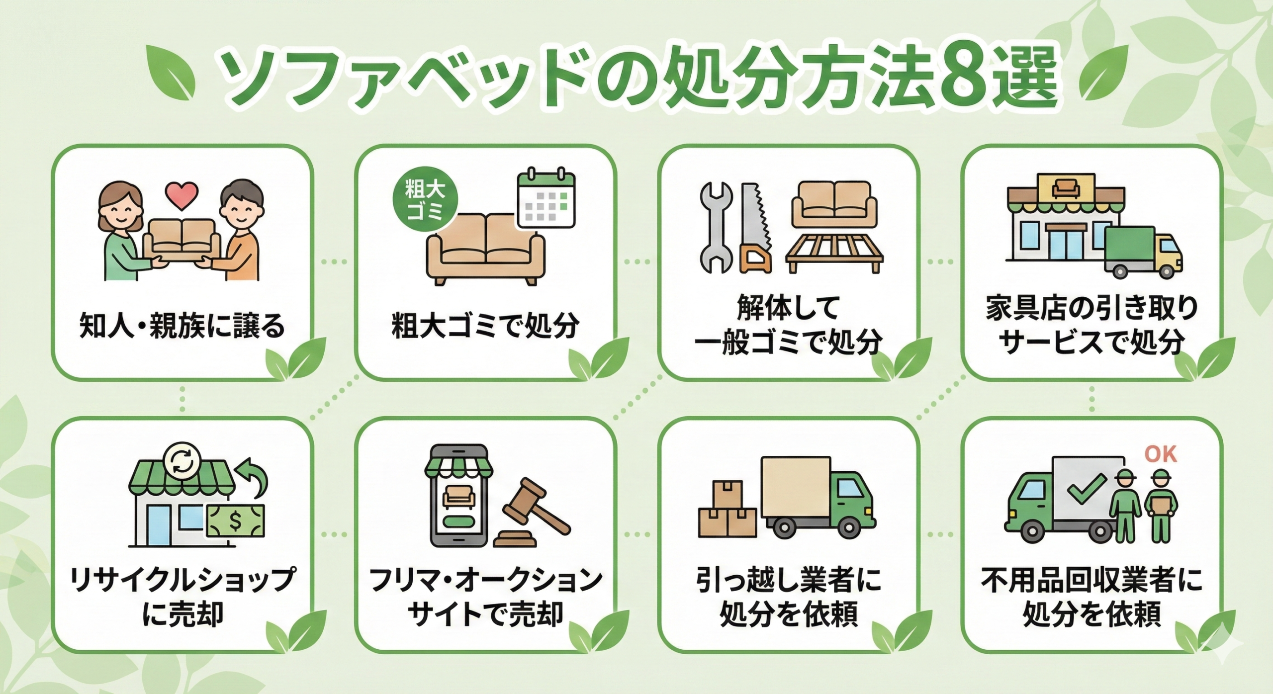 ソファベッドを処分する方法