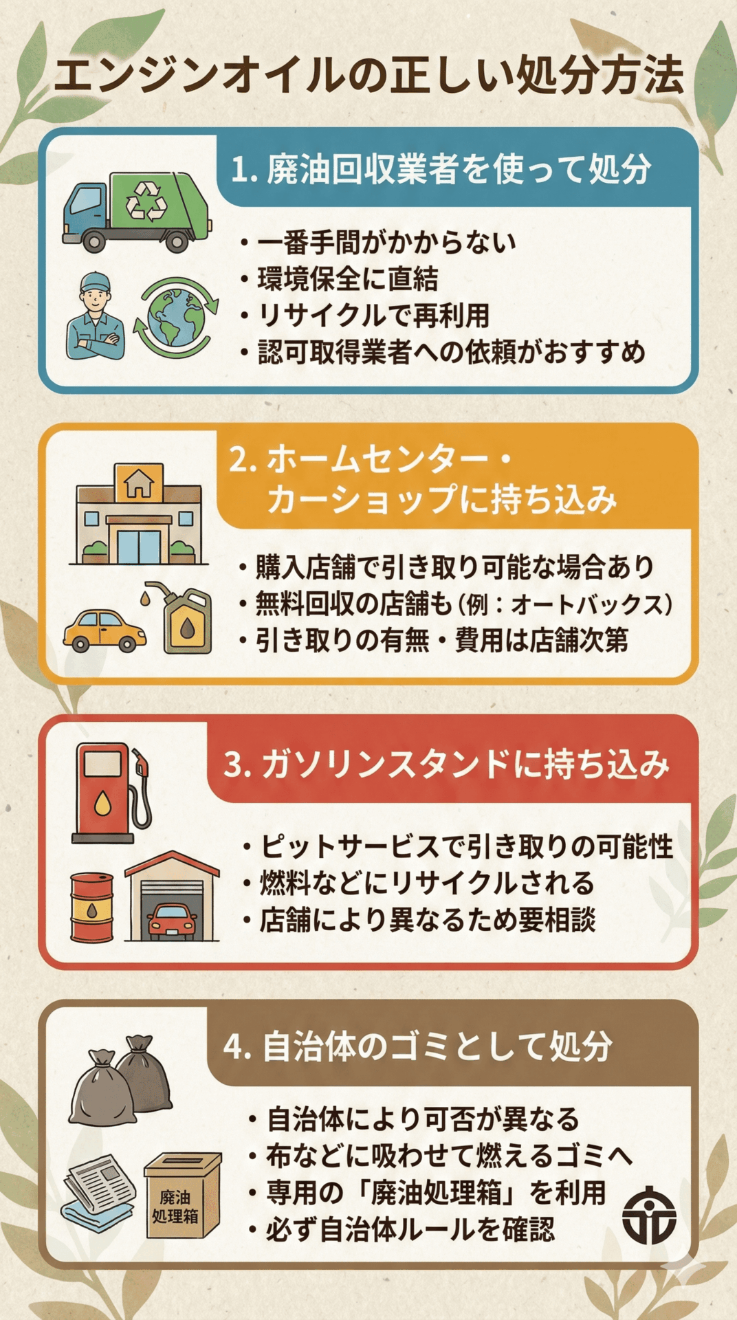 エンジンオイルの正しい処分方法