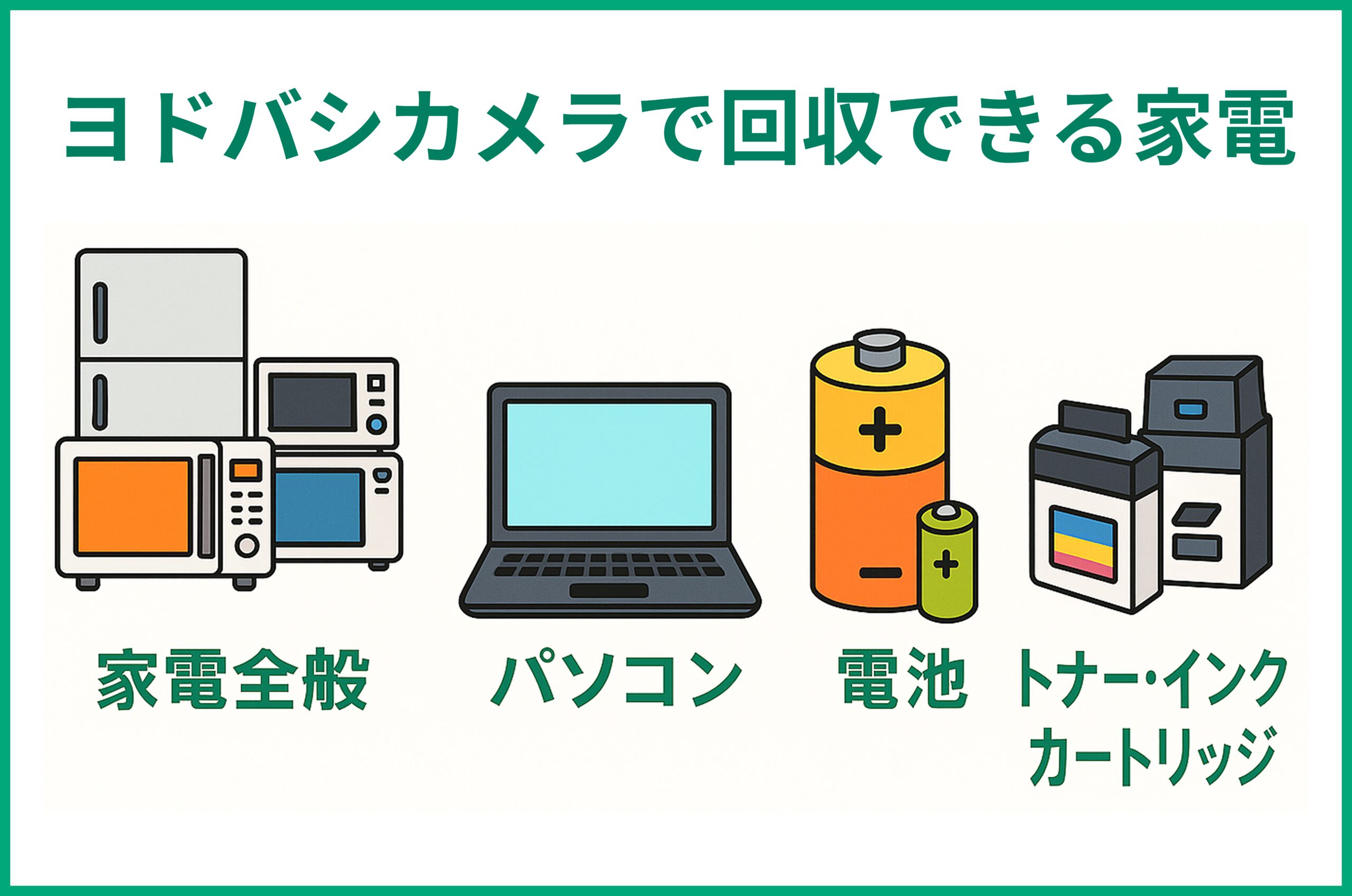 ヨドバシカメラで回収できるもの