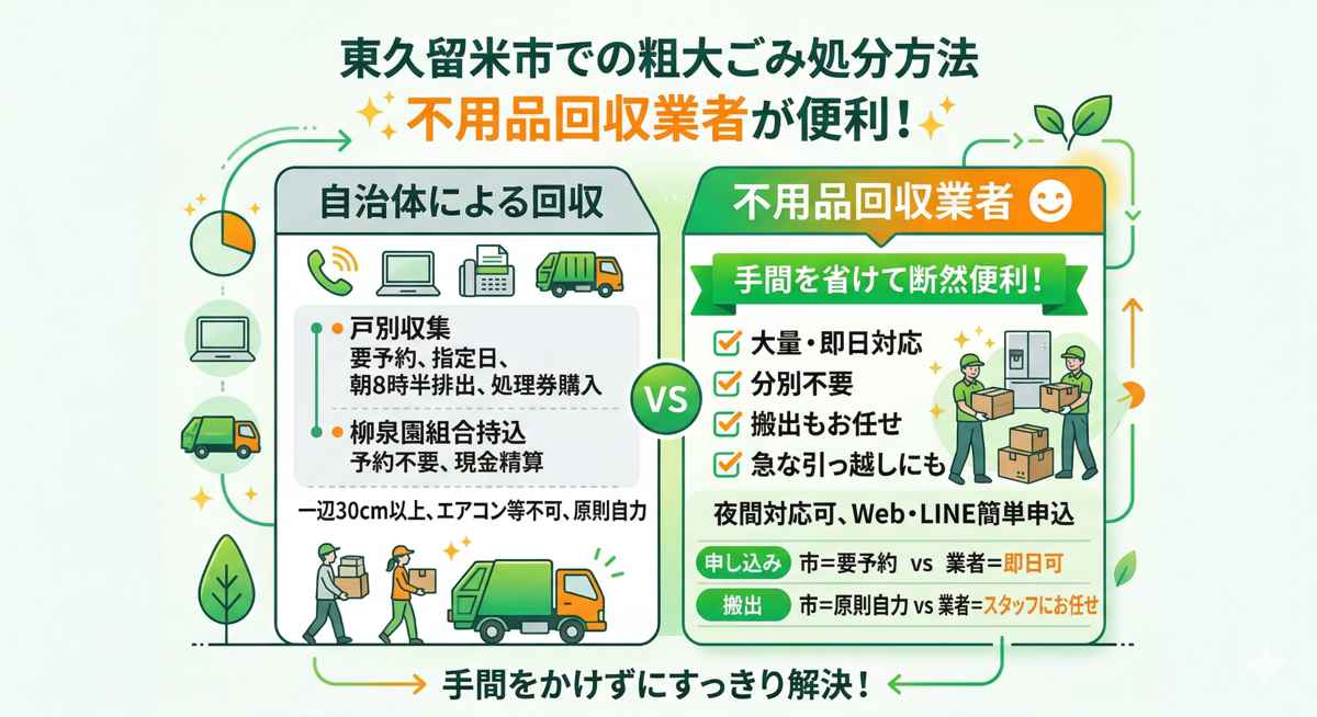自治体回収VS不用品回収業者